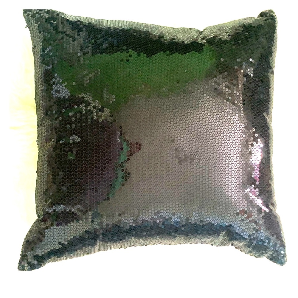 Elegance guaranteed! Black Sequin Throw Pillow